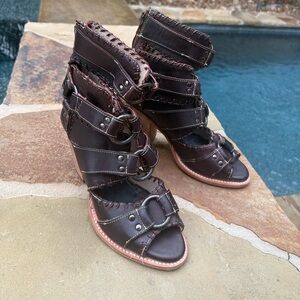 Freebird by Steven "Rapture" Leather Harness Booties - Size 10